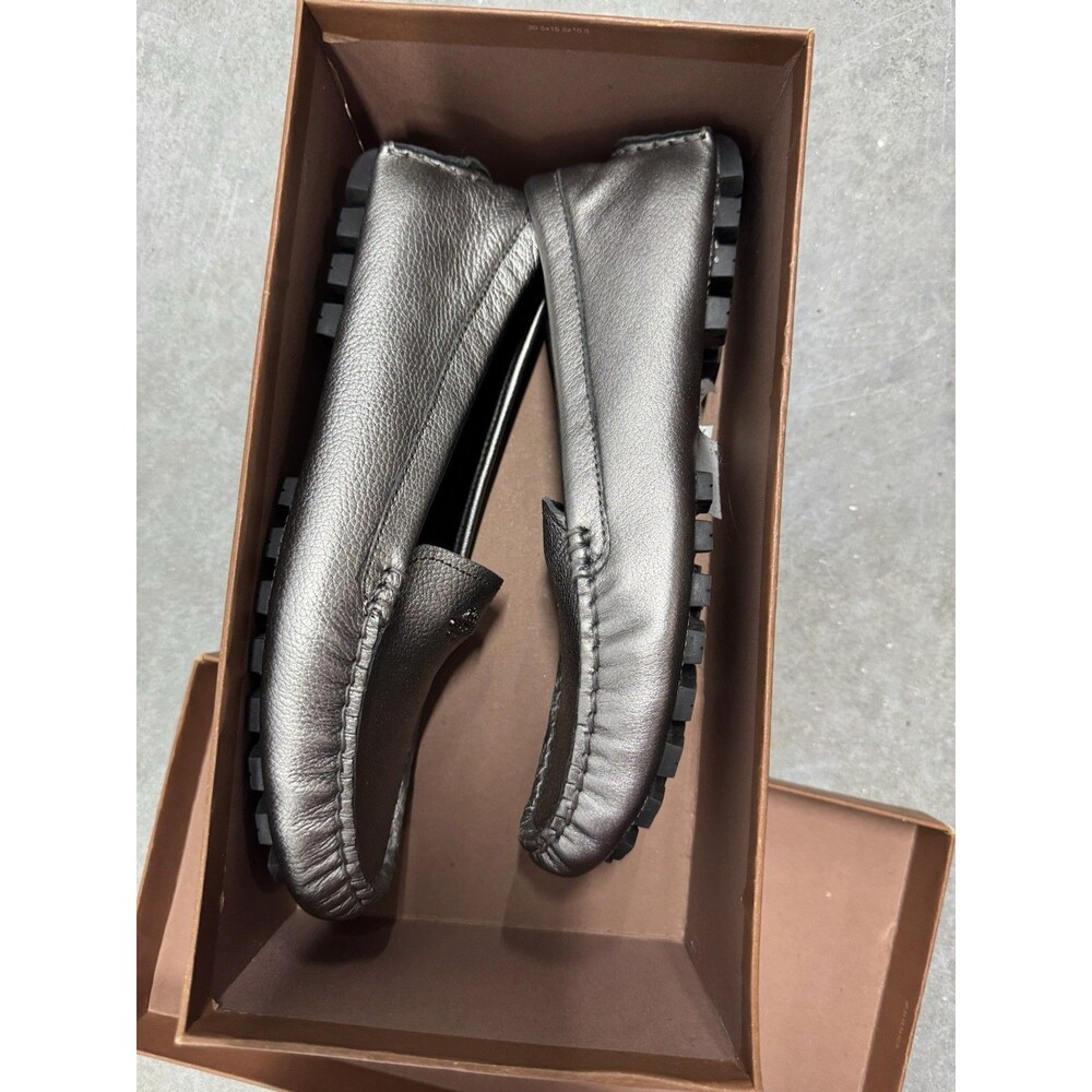 Brand New AMBER  Metallic Tumbled  Coach loafers COLOR GUNMETAL Size 8.5 - Picture 7 of 8